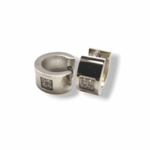 Pendientes acero y circonitas