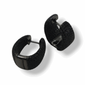 Pendientes plata negra y circonita