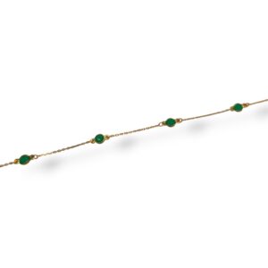 Pulsera oro amarillo y esmeraldas