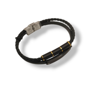 Pulsera acero y cuero