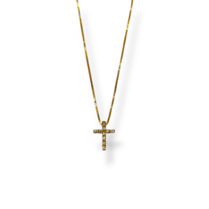 Gargantilla oro amarillo y circonitas