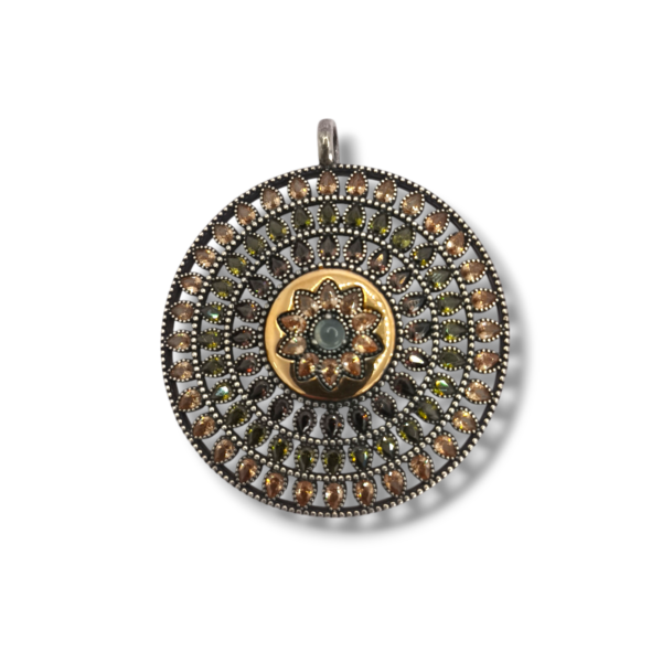 Colgante plata y piedras naturales