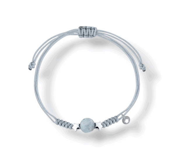Pulsera macramé y plata