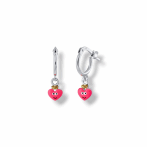 Pendientes aro plata y esmalte