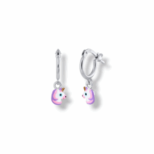 Pendientes aro plata y esmalte
