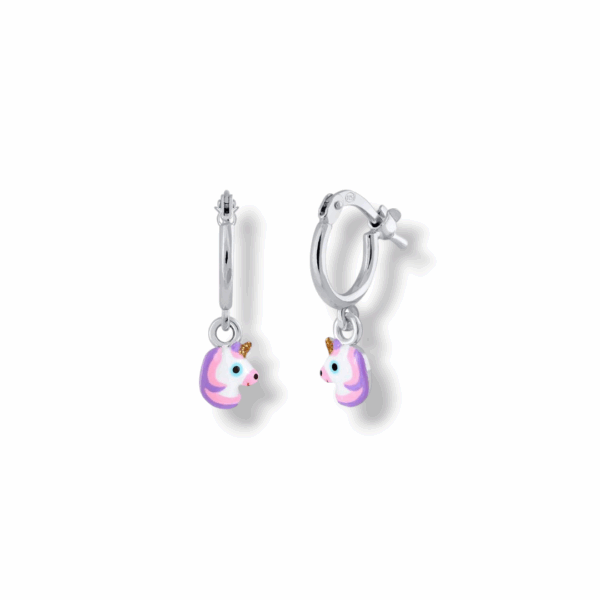 Pendientes aro plata y esmalte