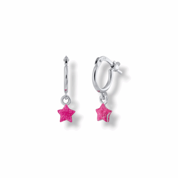 Pendientes aro plata y esmalte
