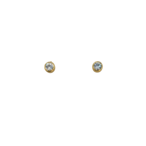 Pendientes oro amarillo y circonitas