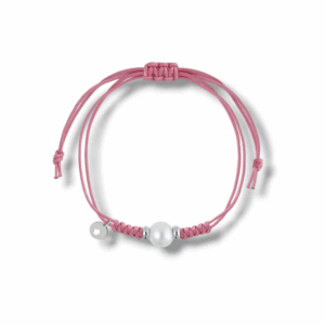 Pulsera macramé y perla