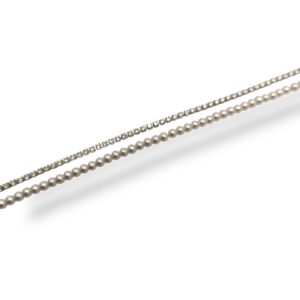 Pulsera acero y perlas