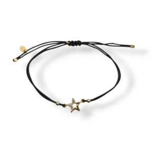 Pulsera plata, hilo y circonitas