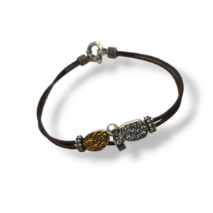 Pulsera plata y oro 9 kts