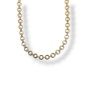 Gargantilla plata y circonitas