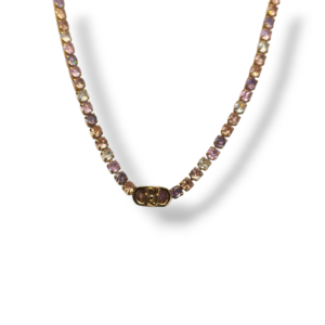 Gargantilla acero y circonitas