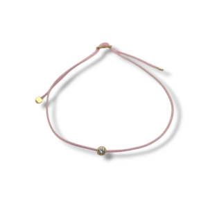 Pulsera plata, hilo y circonitas