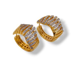 Pendientes metal rodiado y circonitas