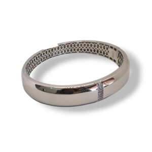 Pulsera metal rodiado y circonitas