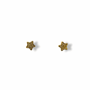 Pendientes oro amarillo y circonitas